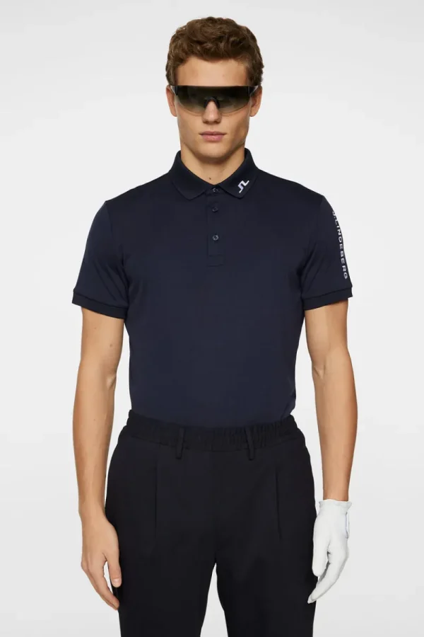 Golf | Pikétröjor-J.Lindeberg Tour Tech Slim Fit Polo JL Navy