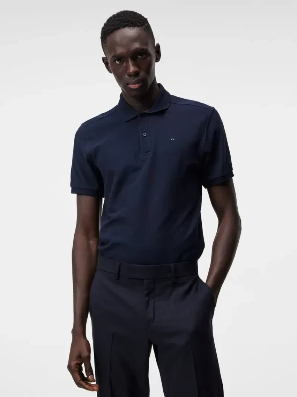 Pikétröjor | Överdelar-J.Lindeberg Troy Polo Shirt Seasonal Pique JL Navy