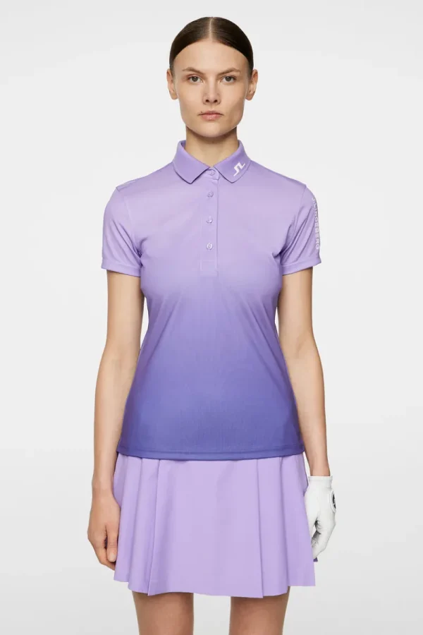 Golf | Överdelar-J.Lindeberg Tuva Polo Spectrum Fade Deep Wisteria L