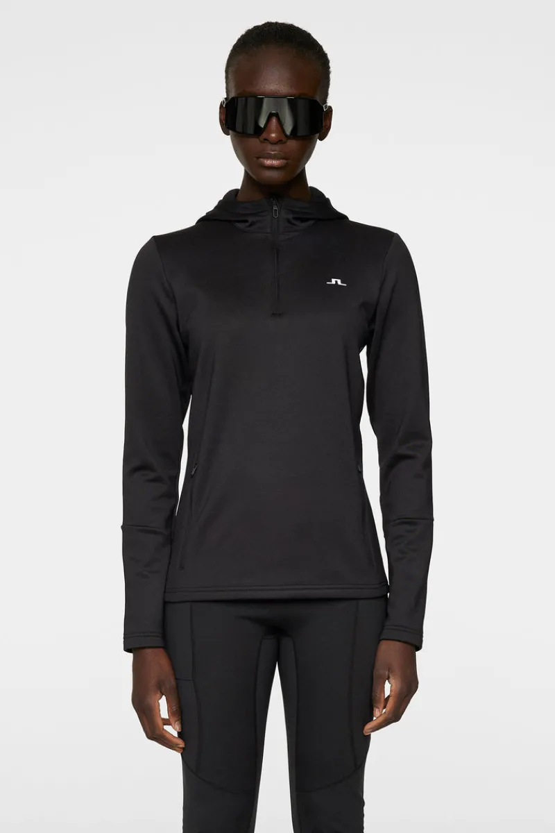 Ski | Bas & Mellanlager-J.Lindeberg W Aerial Quarter Zip Hood Black