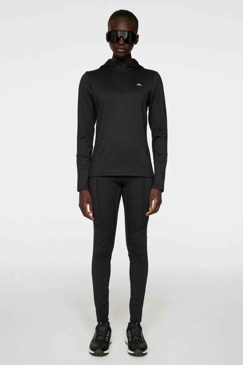Ski | Bas & Mellanlager-J.Lindeberg W Aerial Quarter Zip Hood Black