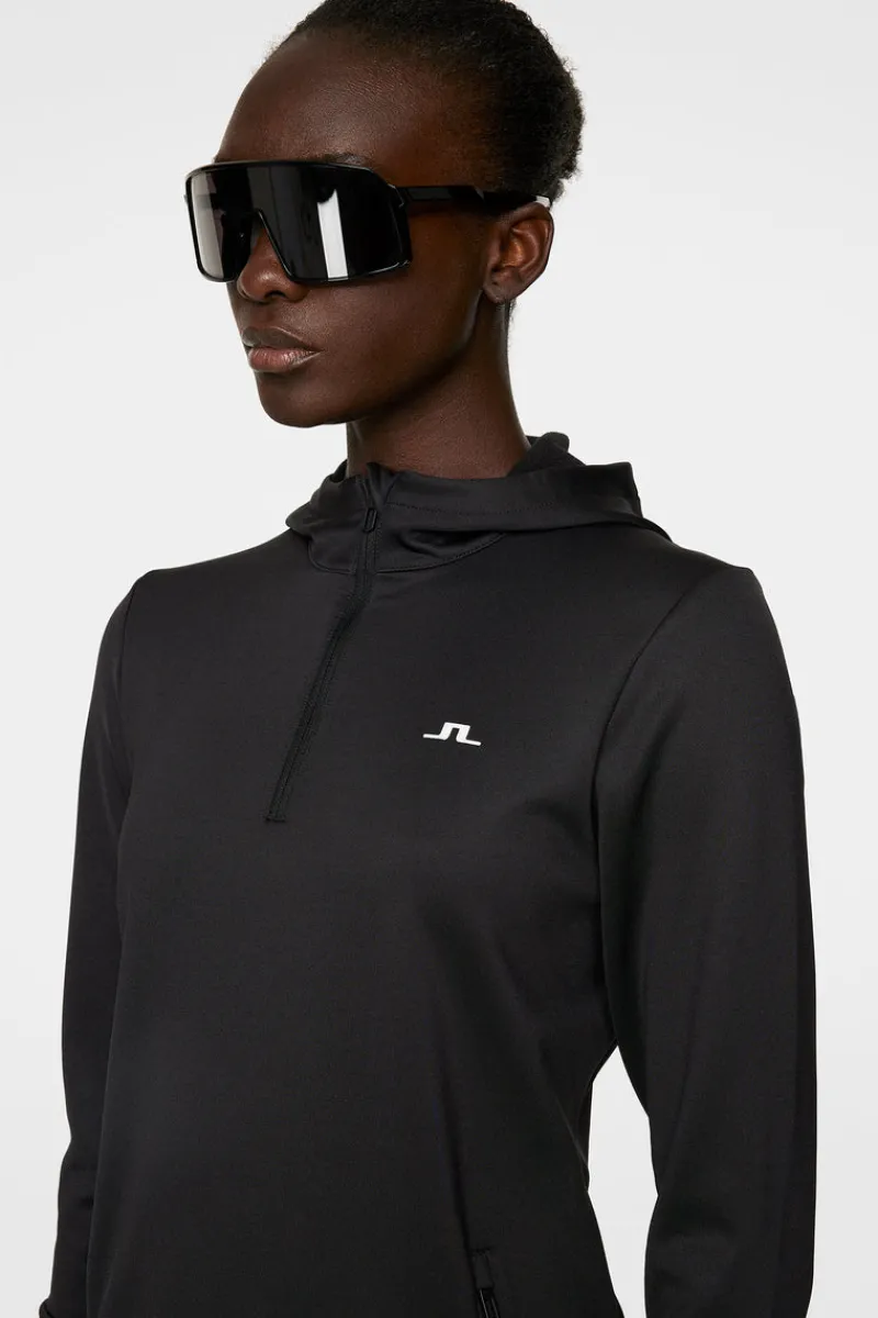 Ski | Bas & Mellanlager-J.Lindeberg W Aerial Quarter Zip Hood Black
