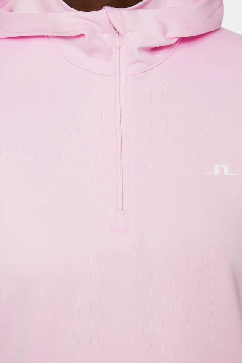 Golf | Bas- Och Mellanlager-J.Lindeberg W Aerial Quarter Zip Hood Nosegay