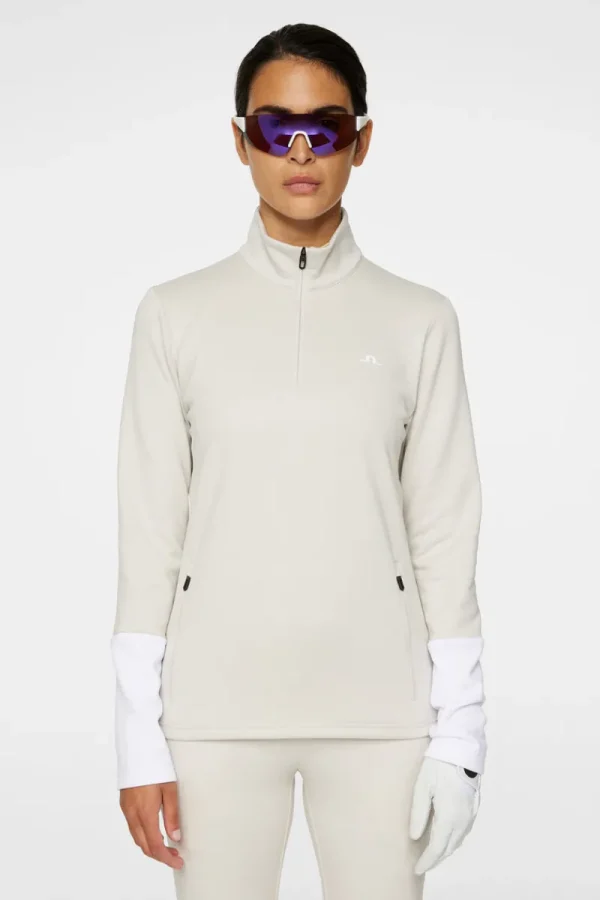 Golf | Ski-J.Lindeberg W Aerial Quarter Zip Mid Layer Moonbeam
