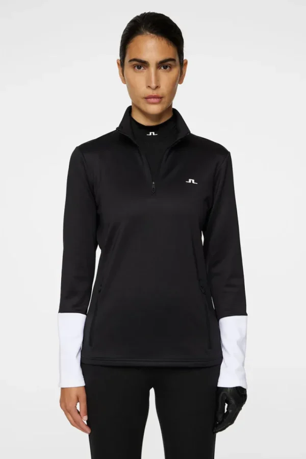 Golf | Ski-J.Lindeberg W Aerial Quarter Zip Mid Layer Black