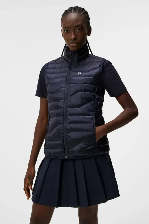 Västar | Outdoor-J.Lindeberg W Cliff Light Down Vest JL Navy