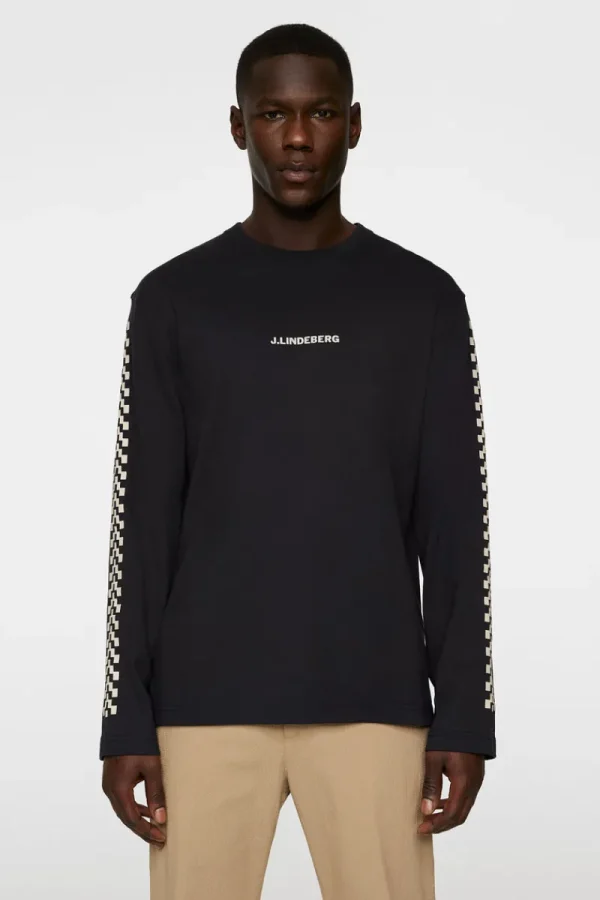 T-shirts | Överdelar-J.Lindeberg Walsh LS Print T-shirt Black